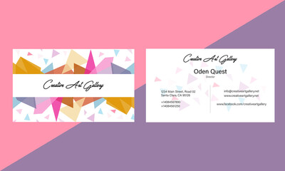 Abstract and Minimalist Business Card Design
