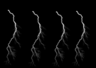 lightning on black background