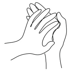 Obraz premium Lady hand silhouette. The elegant brush of the girl. Suitable for advertising cosmetics. Vector illustration.