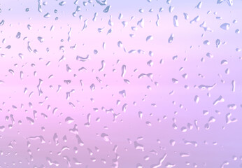 Water drops on transparent glass. Raindrops on the window agains