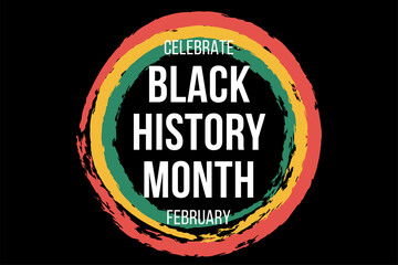 African-Americans Black History Month Celebrate background vector illustration . Black history month grunge Design Element