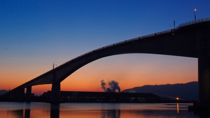 Eshima Bridge at Dusk, Japan