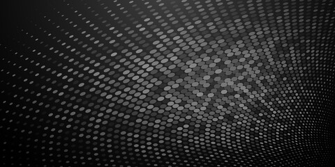 Abstract background made of halftone dots in black and gray colors