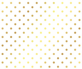 Gold polka dots pattern, colorful holiday background - vector abstract background