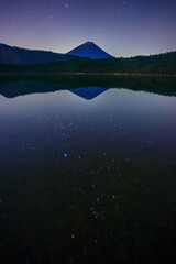 湖面に映る富士