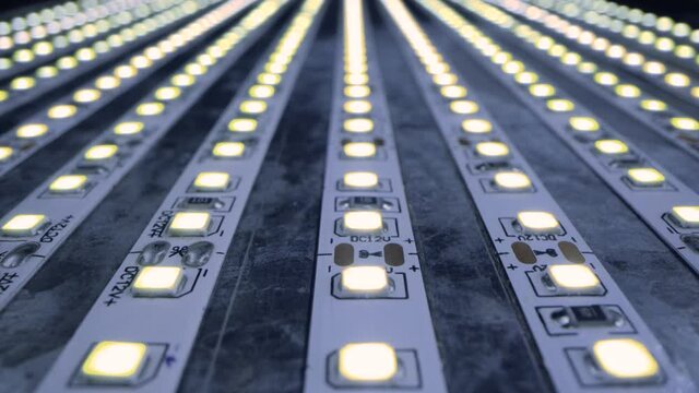 Modern lighting. Bright and economical LED strip.