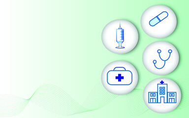 Illustration health care and Medical hospital concept background vector design.