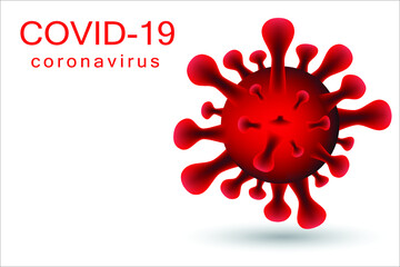 Illustration of Virus background, Coronavirus disease COVID-19 infection medical on white background.