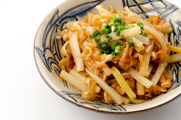 ミミガーと大根の皮イリチー