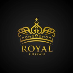 Royal Crown Logo Vector Template