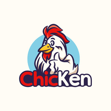 chicken mascot logo