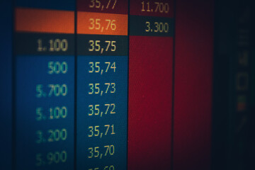 BOOK DE OFERTA DO MERCADO FINANCEIRO BRASILEIRO, EMBAÇADO E COM VINHETA ESCURA.