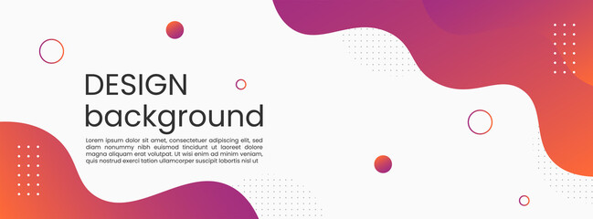 Modern template banner with gradient color.  Abstract background for social media, web sites. 