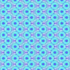Teal blue floral linen texture background. Seamless abstract textile effect. Flower aqua melange dye pattern. Coastal cottage decor, modern sailing fashion or soft furnishing repeat cotton print
