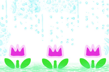 春　チューリップのメッセージカード