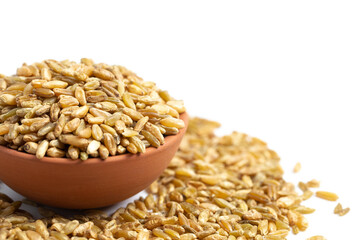 Freekeh Grain on a White Background