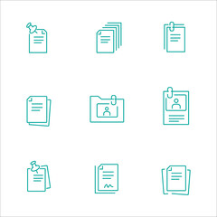 Simple Set of Documents Related Vector Icons.