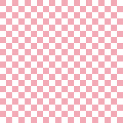 Pink background. Lattice pattern, checked pattern, square.  ピンク背景。格子柄、チェック柄、正方形、市松模様。