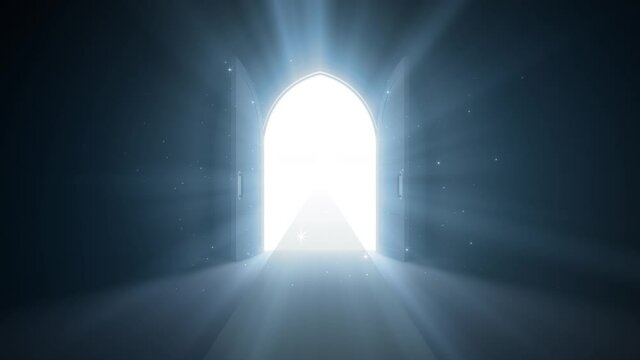 Door Opening to the brilliant Future, way to Heaven and Success.