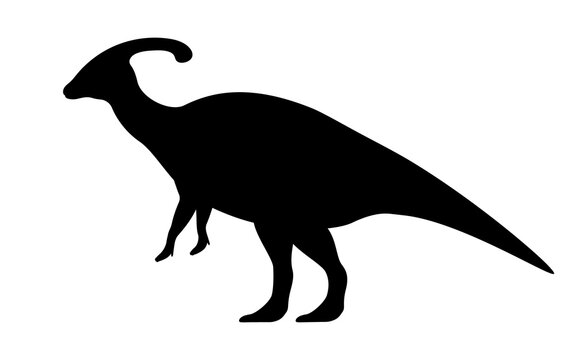 Vector parasaurolophus silhouette