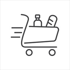 Simple Food Delivery Related Vector Line Icons.