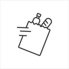 Simple Food Delivery Related Vector Line Icons.