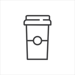 Simple coffee-related vector line icons.