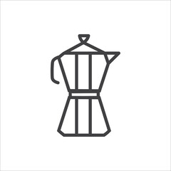 Simple coffee-related vector line icons.