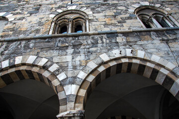 Obraz premium Church of Saint John of Prè, Genoa, Liguria, Italy. The former Hospital complex of San Giovanni di Prè . The complex consists of two churches in Romanesque style,