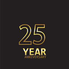 Obraz premium Anniversary Logo Vector Template Design Illustration gold and black