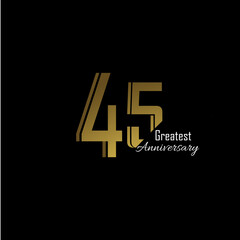 Fototapeta premium Anniversary Logo Vector Template Design Illustration gold and black