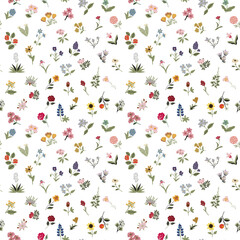 Seamless state flowers