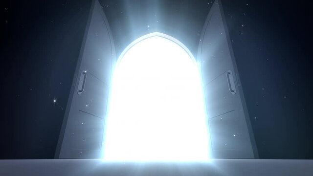 Door Opening to the brilliant Future, way to Heaven and Success.