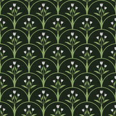 Seamless white flowers