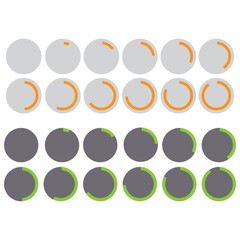 Loading circles orange, great design for any purposes. Business infographic template. Web page template. Stock image. EPS 10.