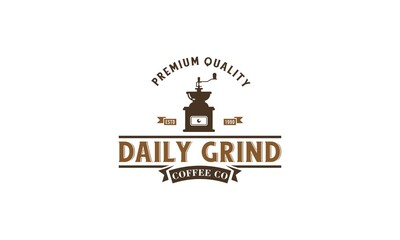 logo for coffee mills complete with coffee grinders.