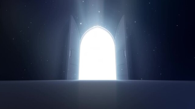 Door Opening to the brilliant Future, way to Heaven and Success.