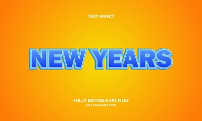 new years style editable text effect