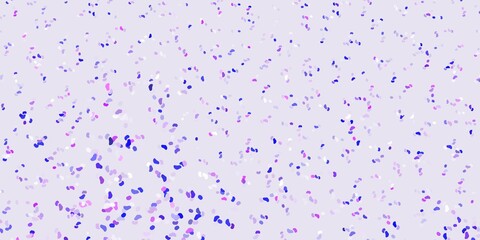 Light pink, blue vector backdrop with chaotic shapes.