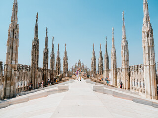 The rooftop of Milan Cathedral, Duomo, Milan, Italy