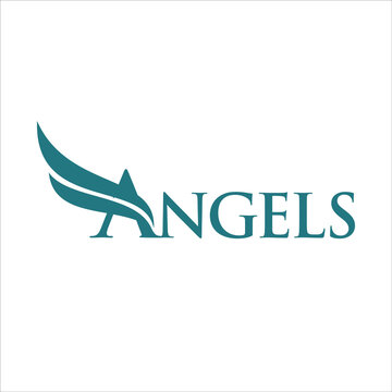 Angels A letering logo angelic wings logo design inspiration
