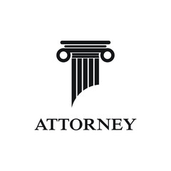 pillar justice logo attorney greek pillar landmark attorney exclusive logo design inspiration