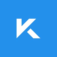 Letter vk logo design vector