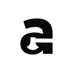 letter A with axe initial logo concept template vector illustration design isolated background
