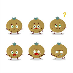 Cartoon character of ceylon gooseberry with what expression