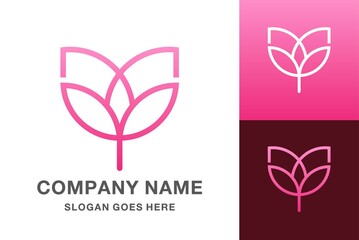 Flowers Cosmetic Fashion Beauty Business Company Vector Logo Design
