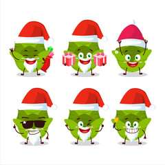 Santa Claus emoticons with savoy cabbage cartoon character