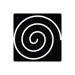 Black solid icon for hurricane