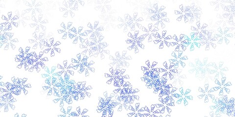 Naklejka premium Light blue vector abstract layout with leaves.