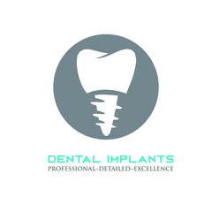 dental implant logo tooth molar implants design exclusive inspiration